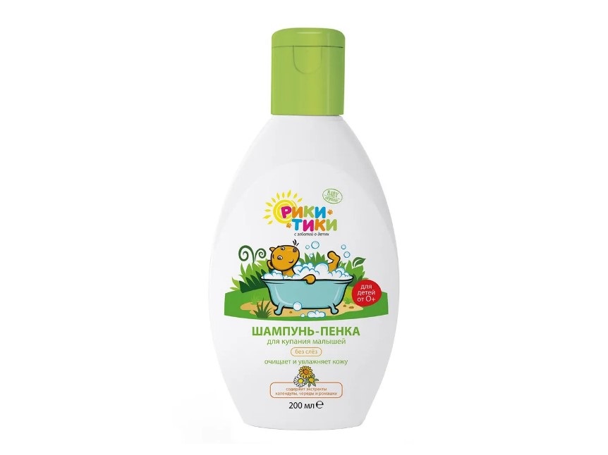 Рики Тики Шампунь-пенка д/купания малышей 200мл