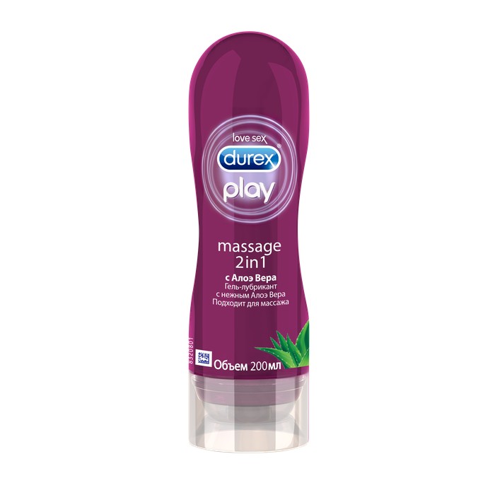 Дюрекс (Durex) Play Soothing гель-смазка 2в1 200мл для массажа с алоэ вера