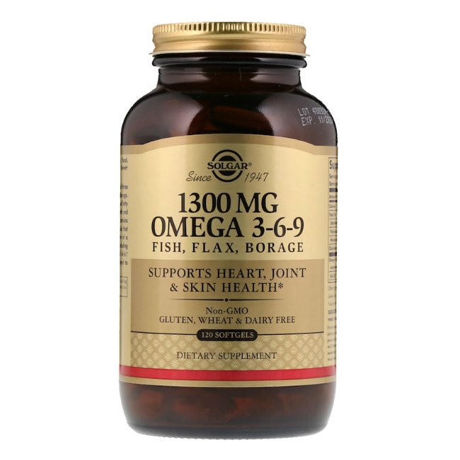 Солгар Комплекс Жирных Кислот Омега 3-6-9 капс 1300мг №120 Solgar Vitamin and Herb