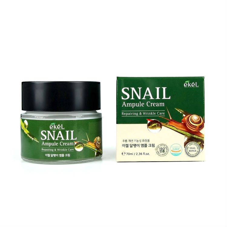 ЭКЕЛ (EKEL) АМПУЛЬНЫЙ КРЕМ ДЛЯ ЛИЦА С УЛИТОЧНЫМ МУЦИНОМ AMPULE CREAM SNAIL 70 МЛ SINDO P&G CO., Ltd.