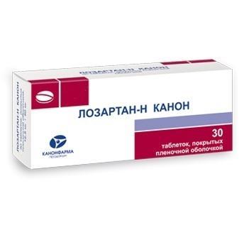 Лозартан Н-Канон табл. п.п.о. 50мг+12,5мг №30