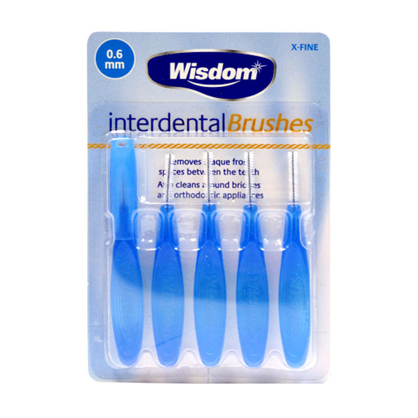 ВИСДОМ (WISDOM) INTERDENTAL BRUSH BLUE НАБОР ИНТЕРДЕНТАЛЬНЫХ ЦИЛИНДРИЧЕСКИХ ЕРШИКОВ 0,6 ММ Wisdom Toothbrushes Limited