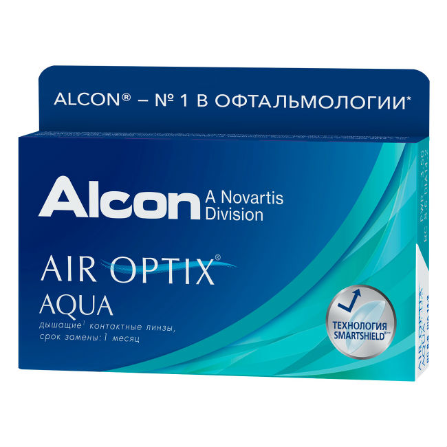 Линзы конт Air Optix Aqua D-3,75 №6 Alcon