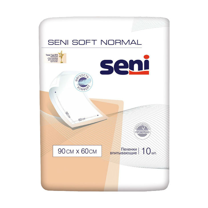 Сени (Seni) Soft Normal пеленки впитыв 60смX90см №10