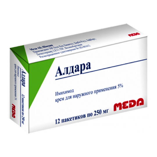 Алдара крем 5% пак 250мг №12 3M Health Care Ltd