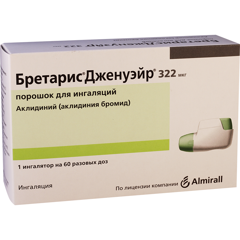 Бретарис Дженуэйр пор. д/ингал. доз. 322 мкг/доза 60доз