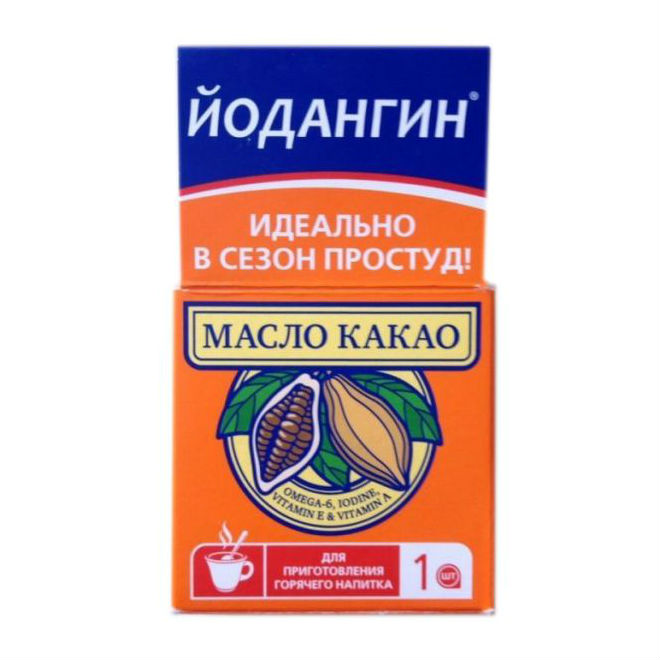 ЙодАнгин Какао масло пласт.контейнер 10 г 1 шт. АОС ПРОМ