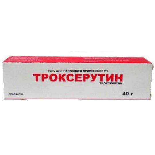 Троксерутин гель д/наружн. прим. 2% 40 г