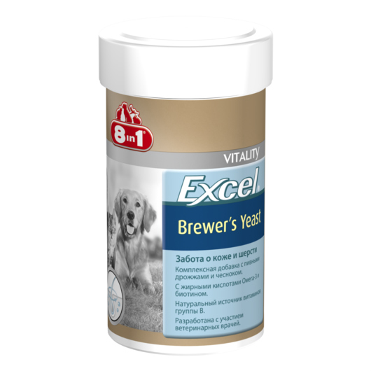 8В1 (8IN1) EXCEL BREWERS YEAST ПИВНЫЕ ДРОЖЖИ ДЛЯ КОШЕК И СОБАК 140 ШТ  BODE Chemie GmbH