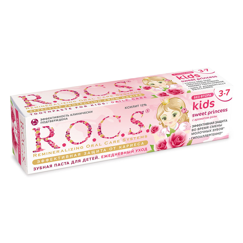 Рокс (R.O.C.S.) Kids Sweet Princess 3-7лет з/паста 45г роза