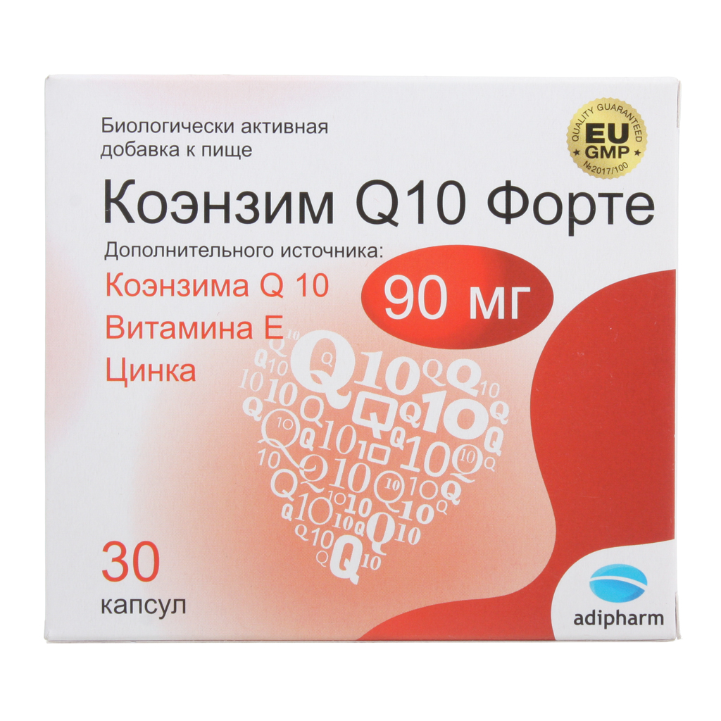 КОЭНЗИМ Q10 ФОРТЕ КАПСУЛЫ 576 МГ 30 ШТ АДИФАРМ Адифарм