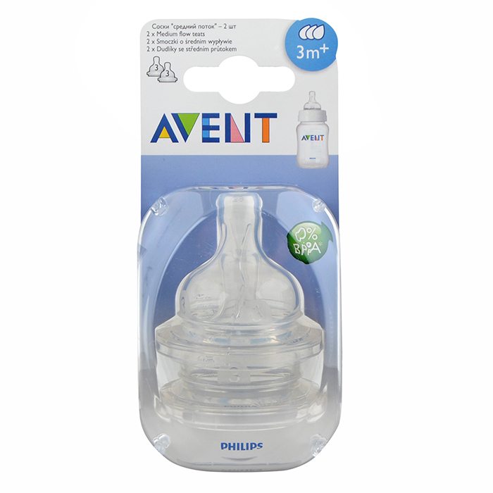 Philips Avent Соска силиконовая средний поток 3+ мес №2