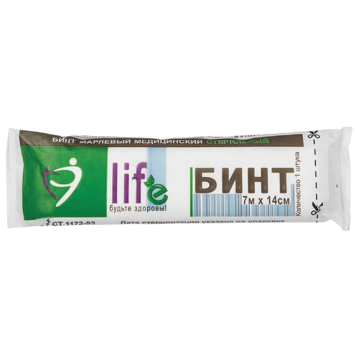 Бинт марл стер Evers Life 7мX14см уп индив