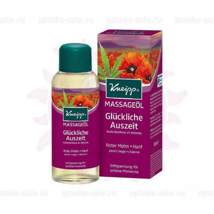 Kneipp Масло для тела массажное с маслами красного мака и конопли 100мл