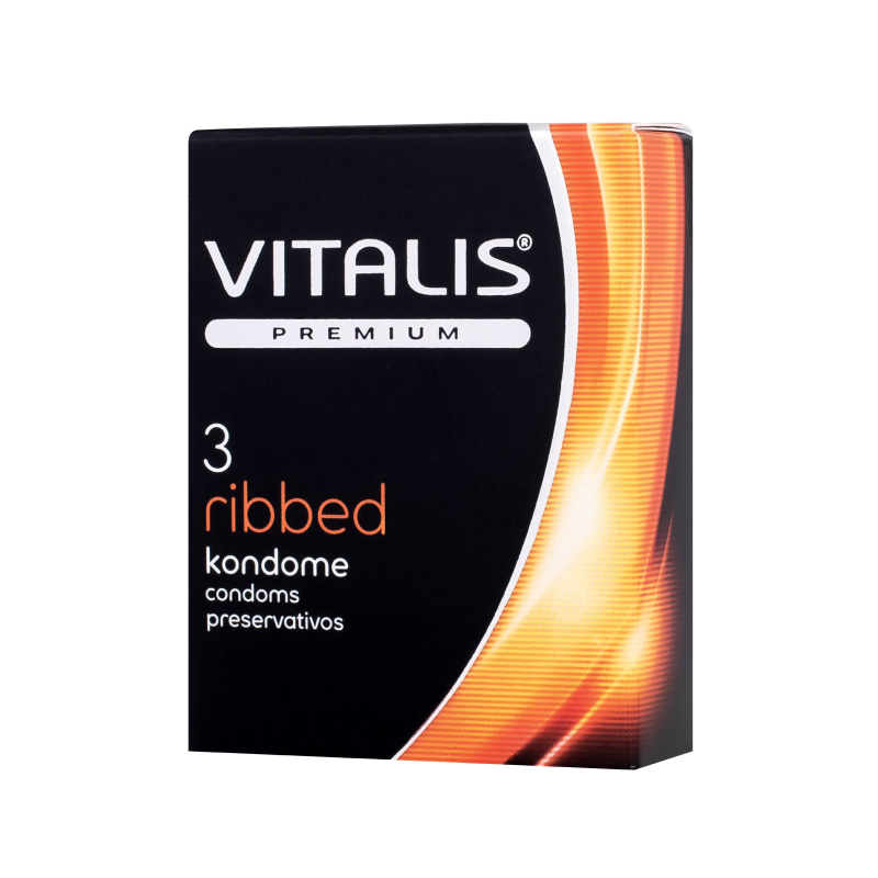 Презервативы VITALIS Premium ribbed ребристые 3 шт.