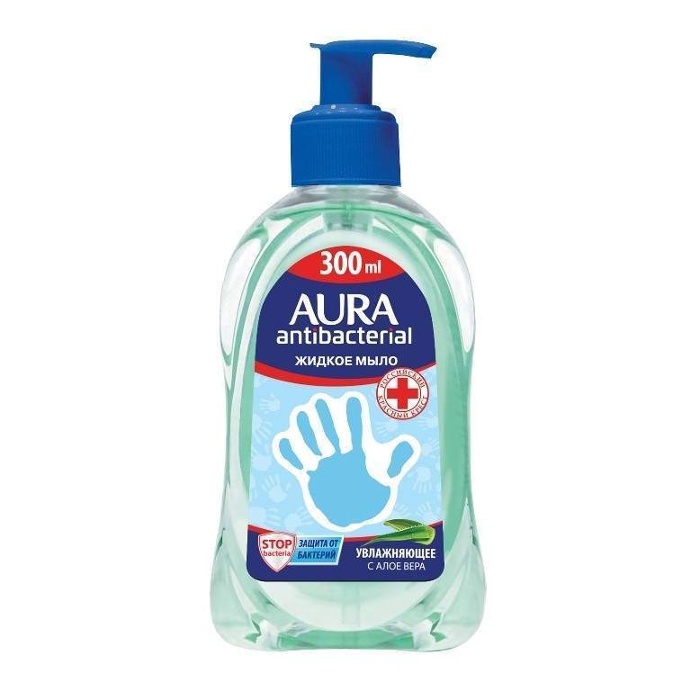 Аура (Aura) Antibacterial Мыло жидкое 300мл алоэ вера