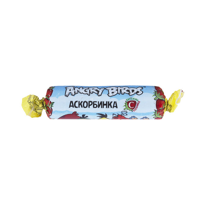 Аскорбинка Angry Birds крутка клубника 30 г  10 шт. Аскопром