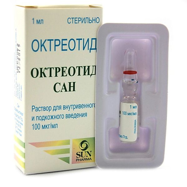 Октреотид Сан раствор для внутривенного и подкожного введения 100мкг/мл 1мл №1