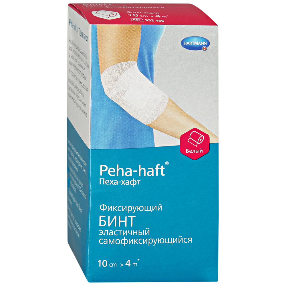 Peha-haft (Пеха-хафт) 1шт. фикс. бинт эласт. самофикс.10смх4м (бел) 9324862