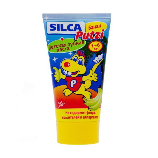 СилкаМед (SilcaMed) Зубная паста Putzi Банан (без фтора) от 1 до 6 лет 50мл
