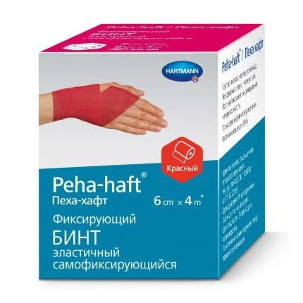 Peha-haft (Пеха-хафт) 1шт. фикс. бинт эласт. самофикс.6смх4м (крас) 932488