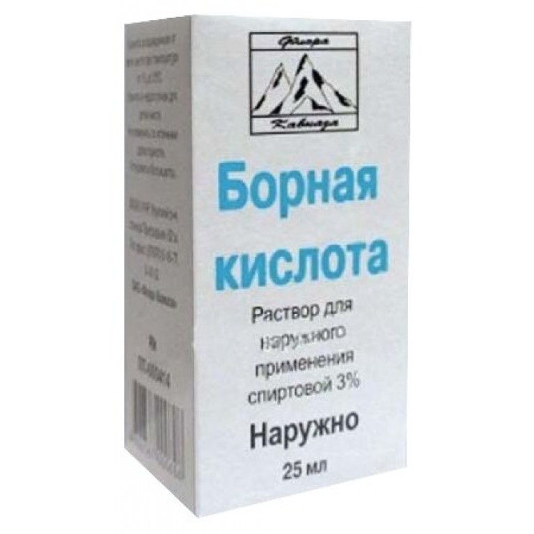 Борная к-та р-р д/местн. прим. спирт. 3% фл 25мл Флора Кавказа ОАО