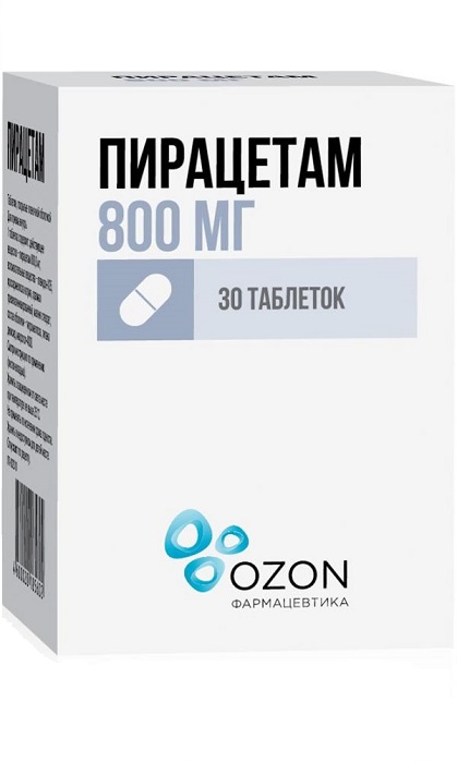 Пирацетам табл.п.п.о. 800мг №30 Озон ООО