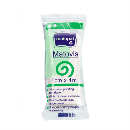 Бинт медицинский Матопат Matovis нестерильный вискозный 5 см х 4 м 1 шт. ТЗМО С.А.