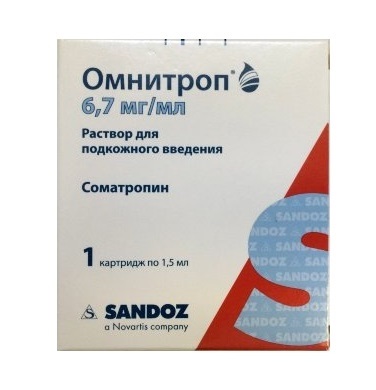 Омнитроп раствор для подкожного введения 6,7 мг/мл 1,5мл (30,0 МЕ) №1