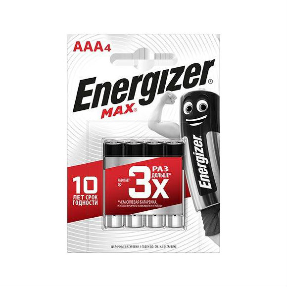 Энерджайзер (Energizer) Батарейки Max E92 AAA BP 4 шт.