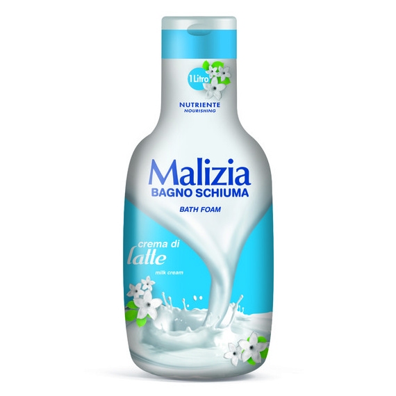 МАЛИЗИА (MALIZIA) ПЕНА ДЛЯ ДУША И ВАННЫ МОЛОКО MILK 1000 МЛ MALIZIA