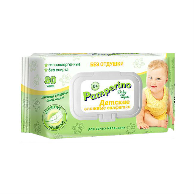 Памперино салфетки влаж д/дет №80 алоэ вера