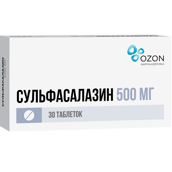 Сульфасалазин табл. п.п.о. 500мг №30 Озон ООО