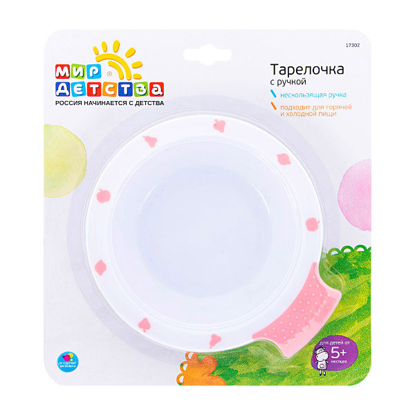Мир Детства тарелка с ручкой Арт.17302 5+ мес