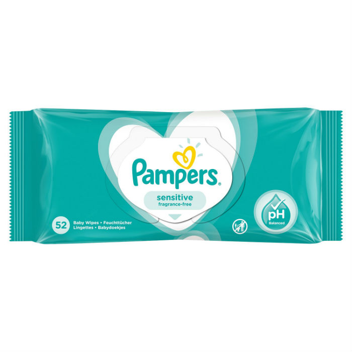 Памперс (Pampers) Sensitive салфетки влажные д/детей №52