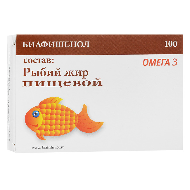 Биафишенол Рыбий жир Омега-3 капс. 350мг №120 пищевой