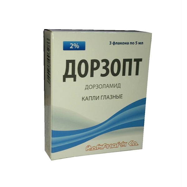 Дорзопт капли глазные 2% 5мл №3