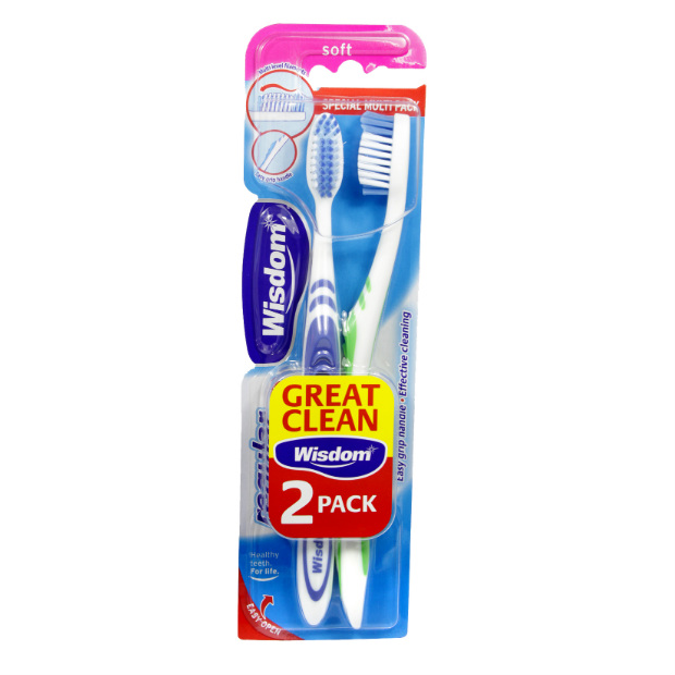 ВИСДОМ (WISDOM) REGULAR PLUS SOFT 2 PACK ЗУБНАЯ ЩЕТКА ОЧЕНЬ МЯГКАЯ ЩЕТИНА 2 ШТ Wisdom Toothbrushes Limited