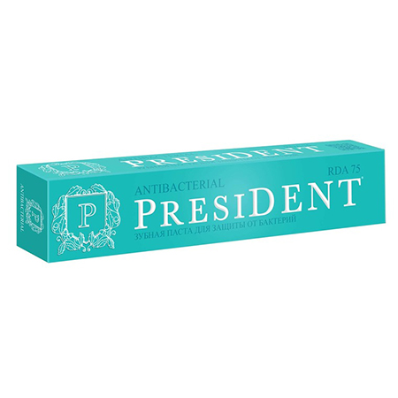 ПрезиДент (PresiDent) Antibacterial з/паста 75RDA  50мл