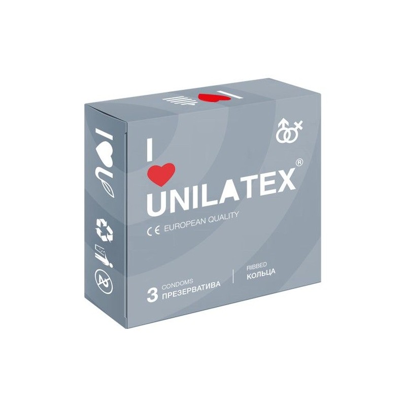 Презервативы Unilatex Ribbed 3 шт.