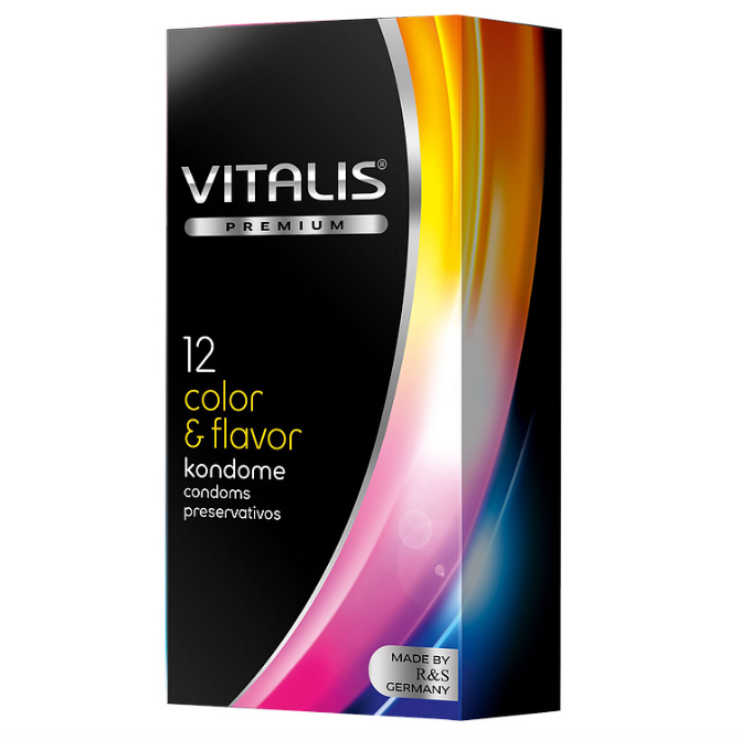 ПРЕЗЕРВАТИВЫ VITALIS PREMIUM COLOR & FLAVOR ЦВЕТНЫЕ АРОМАТИЗИРОВАННЫЕ 12 ШТ. R&S Consumer goods GmbH