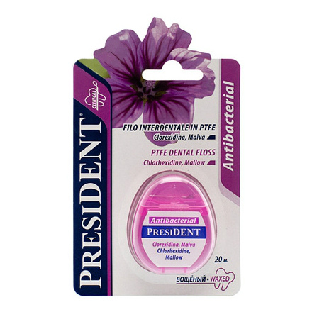 ПрезиДент (PresiDent) Antibacterial з/нить 20м мальва