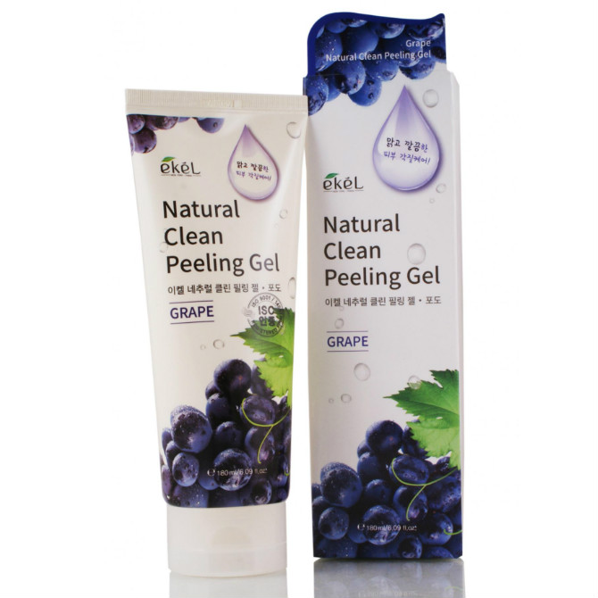 ЭКЕЛ (EKEL) ПИЛИНГ-СКАТКА С ЭКСТРАКТОМ ВИНОГРАДА GRAPE NATURAL CLEAN PEELING GEL 180 МЛ SINDO P&G CO., Ltd.