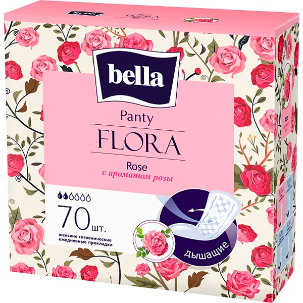 Белла (Bella) Panty Flora Rose ежеднев прокладки №70 аромат розы