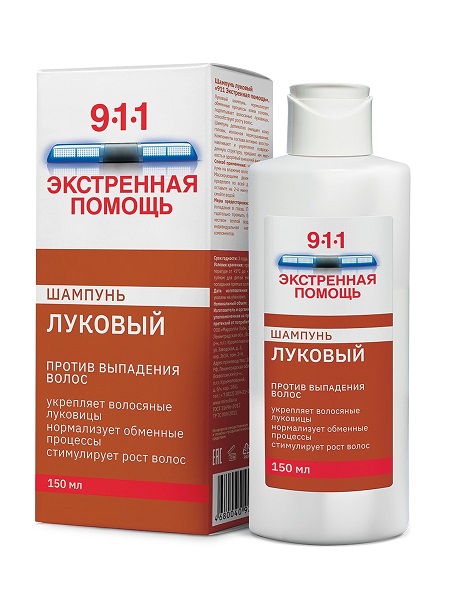 911 Экстренная помощь Луковый шампунь 150мл против выпадения волос