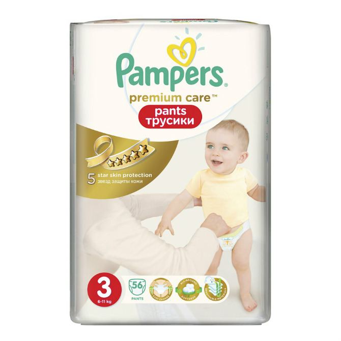 Памперс (Pampers) Premium Care Pants трусики-подгузники д/детей 6-11кг р.3 №56