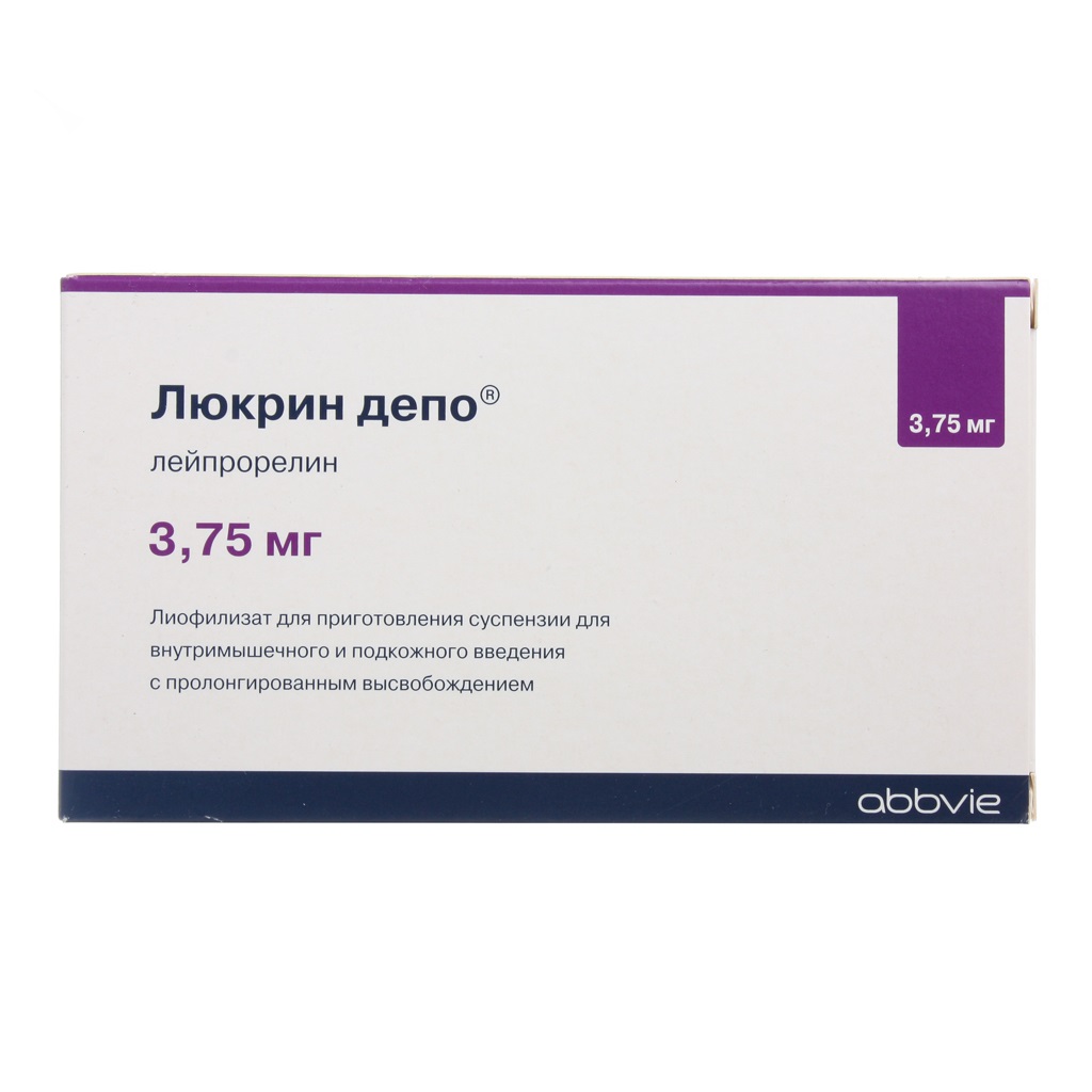 Люкрин Депо лиофил д/сусп д/в/м и п/к введ пролонг 3,75мг фл №1 Takeda Pharmaceutical