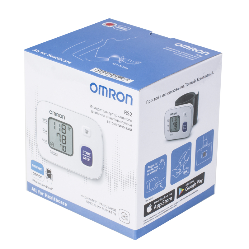 Тонометр автоматический на запястье Omron RS-2 (HEM-6121-RU)