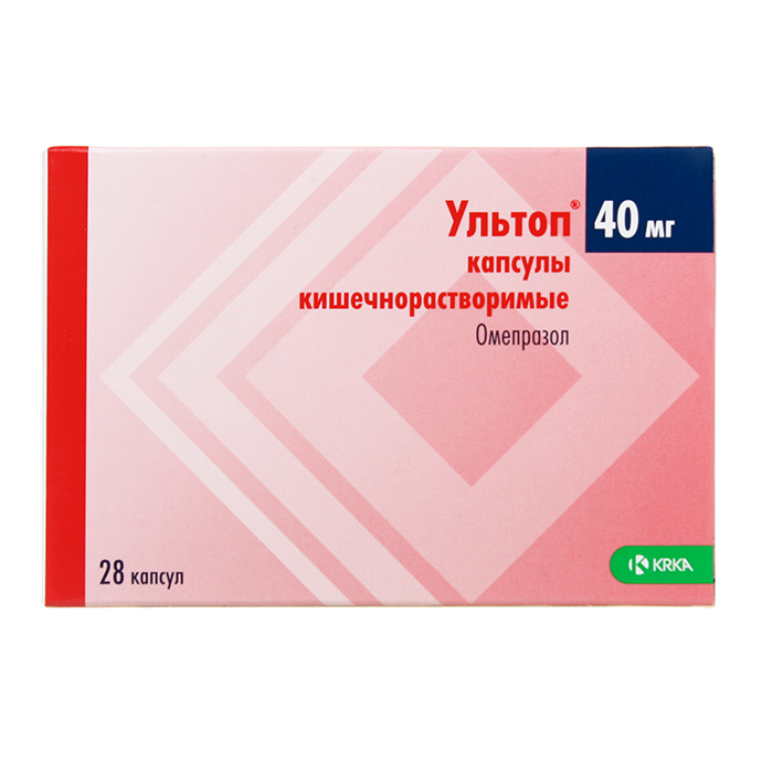 Ультоп капс кишечнораств 40мг №28