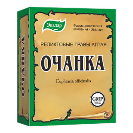 Фиточай Реликтовые Травы Алтая Очанка лекарственная трава пачка 50г Эвалар